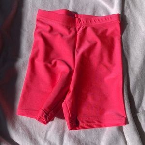 Pink biker shorts
